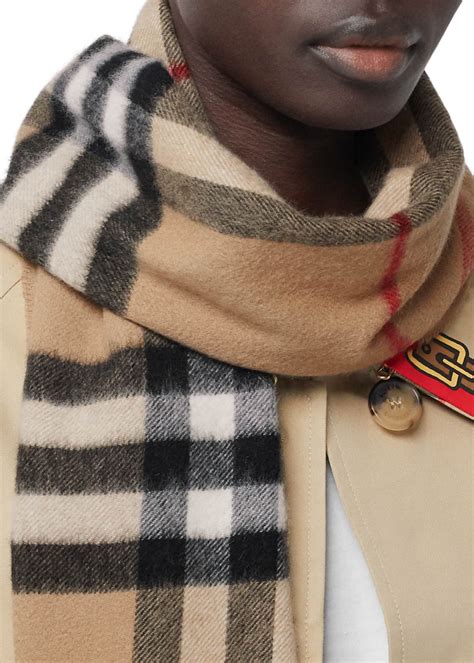 burberry oversized check scarf|Burberry giant check cashmere scarf.